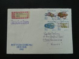 Porcelaine Porcelain Lettre Recommandée Registered Cover Einschreiben Brief Strehla DDR 1982 Ref 570 - Porzellan