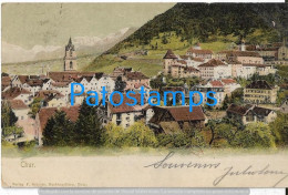 217275 SWITZERLAND CHUR VIEW GENERAL CIRCULATED TO FRANCE POSTAL POSTCARD - Chur