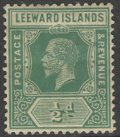 Leeward Islands. 1912-22 KGV. ½d MH. Mult Crown CA W/M SG 47a - Leeward  Islands