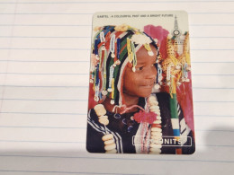 GAMBIA-(GAM-010)-Young Girl In Colourful Dress-Old Schlumberger-(10)(125units)-(00299329)-used Card+1card Prepiad Free - Gambie