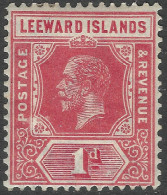 Leeward Islands. 1921-32 KGV. 1d MH. Mult Script CA W/M SG 60 - Leeward  Islands