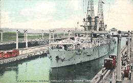 PANAMA USS WISCONSIN PASSING THROUGH LOKCS ED. MADURO JR - Panama