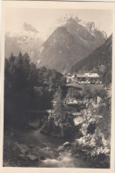 D7275) SALZACH Mit Loferer Steinbergen - Holzbrücke U. Haus - Gel. LOFER 1943 - Lofer