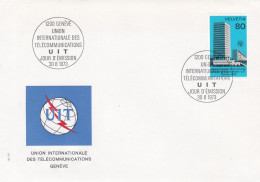 United Nations Geneva - 1973 ITU / UIT New Office Building Illustrated First Day Cover - FDC