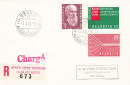 United Nations Geneva - 1969 Registered Cover To Basel - Temporary Office Etiquette - FDC