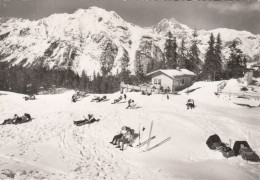 D7292) KATZENKOPF Hütte Geg. Wetterstein - LEUTASCH Tirol - Skifahrer Im Schnee - Stark Verschneite Ansicht - Leutasch