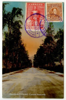 Venezuela 1931 Postcard Caracas - Avenida De El Paraiso; Scott 269 & 292 - 5c. & 25c. Simón Bolívar - Venezuela
