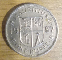 Mauritius, Year 1987, Used, 1 Rupee - Mauricio