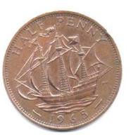 1965 - Gran Bretagna Half Penny      ------- - J. 1 Florin / 2 Shillings