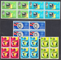 Trinidad & Tobago 1961,65,68, Mint No Hinge, Blocks, Sc# Sc# ,SG 298-299,312,331-333 - Trinidad Y Tobago (1962-...)