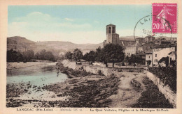 43 - LANGEAC _S24269_ Le Quai Voltaire - L'Eglise Et La Montagne St Roch - Langeac