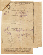 Rare - Colonie De La REUNION - Surtaxe Douanière Pour La Délivrance De 7 Colis - 10 04 1923 - Chèques & Chèques De Voyage