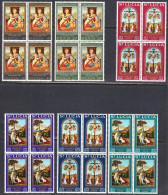 St. Lucia 1967-69 Mint No Hinge, Blocks, Sc# 227-228,231-234,249-252 ,SG - Ste Lucie (...-1978)