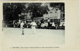 § - 64 - Pyrénées Atlantiques - Mauléon - Fêtes Basques -Partie De Pelotes Au Rebot Internationale à Chisteras (Inédite) - Mauleon Licharre