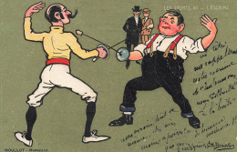 Escrime * CPA Illustrateur Ch. BEAUVAIS * Les Sports XV L'escrime * Sport Sports * Beauvais * 1907 - Fencing