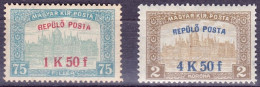 MAGYAR KIR.POSTA Hongrie Hungary Ungarn 1918: REPÜLÖ POSTA Michel-N° 210-211 ** MNH (Michel 30.00 Euro) - Ongebruikt