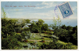 Paraguay 1926 Postcard San Bernardino - Hotel Del Lago, Jardin; Scott 194 - 5c. Coat Of Arms - Paraguay