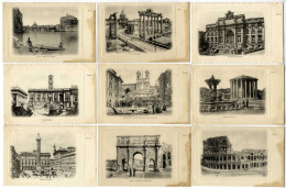 ROMA  ROME   LOT 18 CARTES ANCIENNES EDITIONS A FIAMMA ROMA  -  VERS 1900 - Collections & Lots