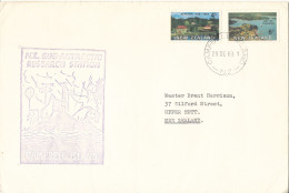 New Zealand Cover Sent From N.Z. Sub-Antarctic Research Campell Island 20-12-1969  Station  Big Size Cover - Briefe U. Dokumente