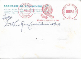Portugal , 1965 , SOCIEDADE DE ROLAMENTOS Ldª , Bearings ,  PORTO . Commercial Postcard , Advertising Postmark - Portugal