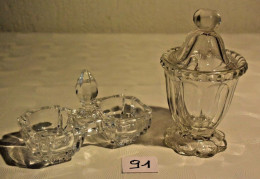 C91 Sucrier Et Autre Verrerie De La Table - Glass & Crystal