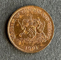$$T&B600 - Elizabeth II Coat Of Arms - Hummingbird - 1 Cent Coin - Trinidad & Tobago - 1991 - Trindad & Tobago