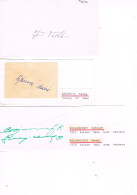 JEUX OLYMPIQUES - AUTOGRAPHES DE MEDAILLES OLYMPIQUES - CONCURRENTS DE TCHECOSLOVAQUIE - - Autographes