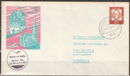 BRD Flugpost /Erstflug Convair CV-440 LH 300 Nürnberg - Wien 1.4.1962 Ankunftstempel 1.4.62 (FP 243) - Primi Voli