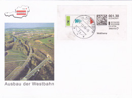 EXPANSION OF THE WEST RAILWAY, LANDSCAPE, WEB STAMP ON SPECIAL COVER, 2014, SWITZERLAND - Cartas & Documentos