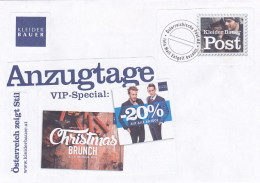 SUIT DAY AT CHRISTMAS BRUNCH, ADVERTISING, POSTAGE PAID SPECIAL COVER, 2014, AUSTRIA - Brieven En Documenten