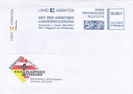 CARINTHIA BRASS MUSIC ASSOCIATION STICKER, POSTAGE PAID COVER, 2015, AUSTRIA - Briefe U. Dokumente