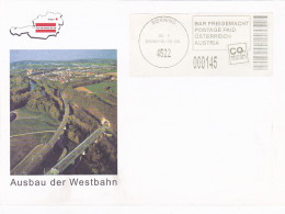 EXPANSION OF THE WEST RAILWAY, LANDSCAPE, POSTAGE PAID SPECIAL COVER, 2014, AUSTRIA - Briefe U. Dokumente