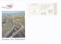 EXPANSION OF THE WEST RAILWAY, LANDSCAPE, POSTAGE PAID SPECIAL COVER, 2014, AUSTRIA - Brieven En Documenten