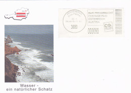 WATER- NATURAL TREASURE, SEASCAPE, POSTAGE PAID SPECIAL COVER, 2015, AUSTRIA - Lettres & Documents