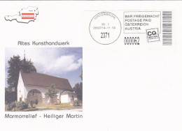 ANTIQUE ARTWORKS, ST MARTIN MARBLE CHURCH, POSTAGE PAID SPECIAL COVER, 2014, AUSTRIA - Briefe U. Dokumente