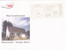 ANTIQUE ARTWORKS, ST MARTIN MARBLE CHURCH, POSTAGE PAID SPECIAL COVER, 2014, AUSTRIA - Covers & Documents