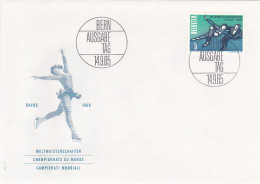 SPORTS, FIGURE SKATING, WORLD CHAMPIONSHIP, COVER FDC, 1965, SWITZERLAND - Patinage Artistique