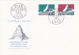 SPORTS, CLIMBING, FIRST ASCENSION OF MATTERHORN, COVER FDC, 1965, SWITZERLAND - Escalada