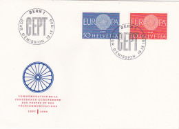 EUROPA CEPT, WHEEL, COVER FDC, 1960, SWITZERLAND - 1960