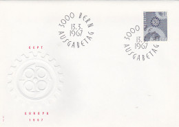 EUROPA CEPT, GEAR, COVER FDC, 1967, SWITZERLAND - 1967