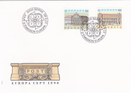 EUROPA CEPT, POST OFFICES, COVER FDC, 1990, SWITZERLAND - 1989