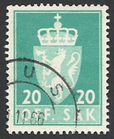 Norwegen Dienstm. 1955, Mi.-Nr. 71 X, Gestempelt - Oficiales