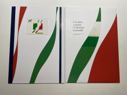 2011 Folder Filatelico 150° Unita' D'Italia - Tricolore Con Bandiera Seta - Folder