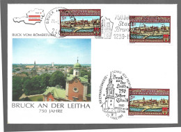 2376n: Österreich 1989, Stadtjubiläum 2460 Bruck An Der Leitha, FDC Mit 3 Sonderstempeln - Bruck An Der Leitha