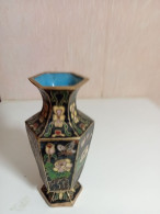 Petit Vase Ancien Cloisonné Hauteur 12 Cm Diamètre 5,5 Cm - Vazen