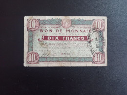 Billet France Billet/bon De Monnaie 10 Francs Ville De Roubaix - Andere & Zonder Classificatie