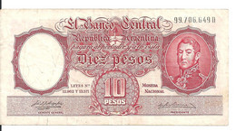 ARGENTINE 10 PESOS ND1954-63 VF P 270 - Argentine