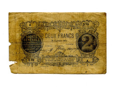 Bon De Monnaie 2 Francs Société Générale 1871 - Bonds & Basic Needs