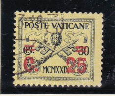 1931 Vaticano Vatican GIALLINO Serie Usata Soprastampata USED - Usados