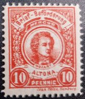 Timbre De La Poste Privée De La Ville Allemande D'Altona (1889) : Compositeur De Musique MOZART - Musik